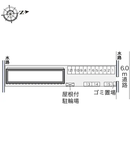 ★手数料０円★四日市市日永５丁目　月極駐車場（LP）